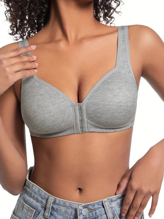 Wire-Free Front Closure Comfort Bra
