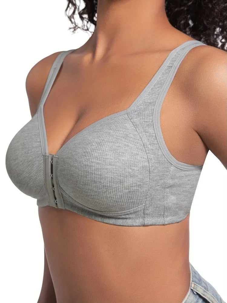 Wire-Free Front Closure Comfort Bra