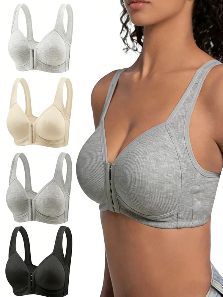Wire-Free Front Closure Comfort Bra